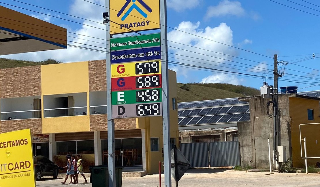 Preço da gasolina em Maragogi permanece acima da média cobrada em Maceió