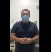 [Vídeo] Prefeito de Porto de Pedras recebe alta médica após ser internado com Covid-19 