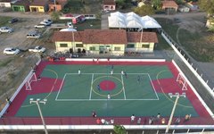 Quadra poliesportiva já inaugurada em Jequiá do Sá; qualidade de vida e lazer para a juventude da comunidade
