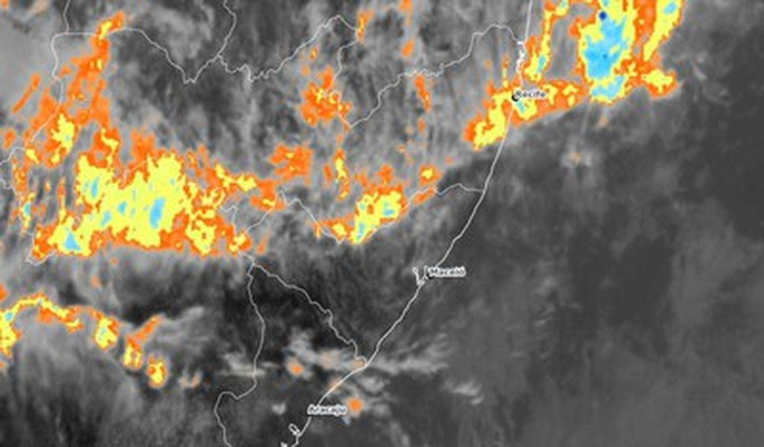 Pancadas isoladas de chuva podem atingir Maceió, Litoral, Baixo São Francisco e Zona da Mata de Alagoas
