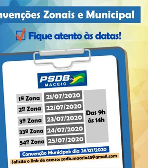 PSDB se reorganiza em Maceió com 6 convenções em videoconferência