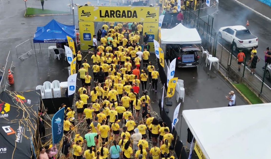 Centenas de atletas se reúnem no Arapiraca Garden Shopping para corrida do Detran