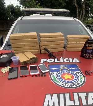 Polícia Militar apreende 13 kg de maconha em Maceió