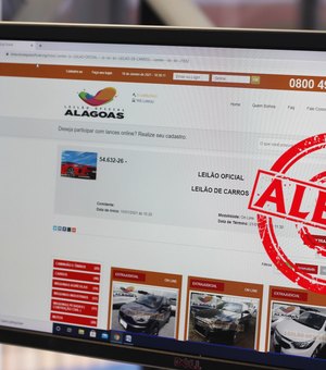 Golpe: Detran/AL alerta para site que promove falso leilão de veículos