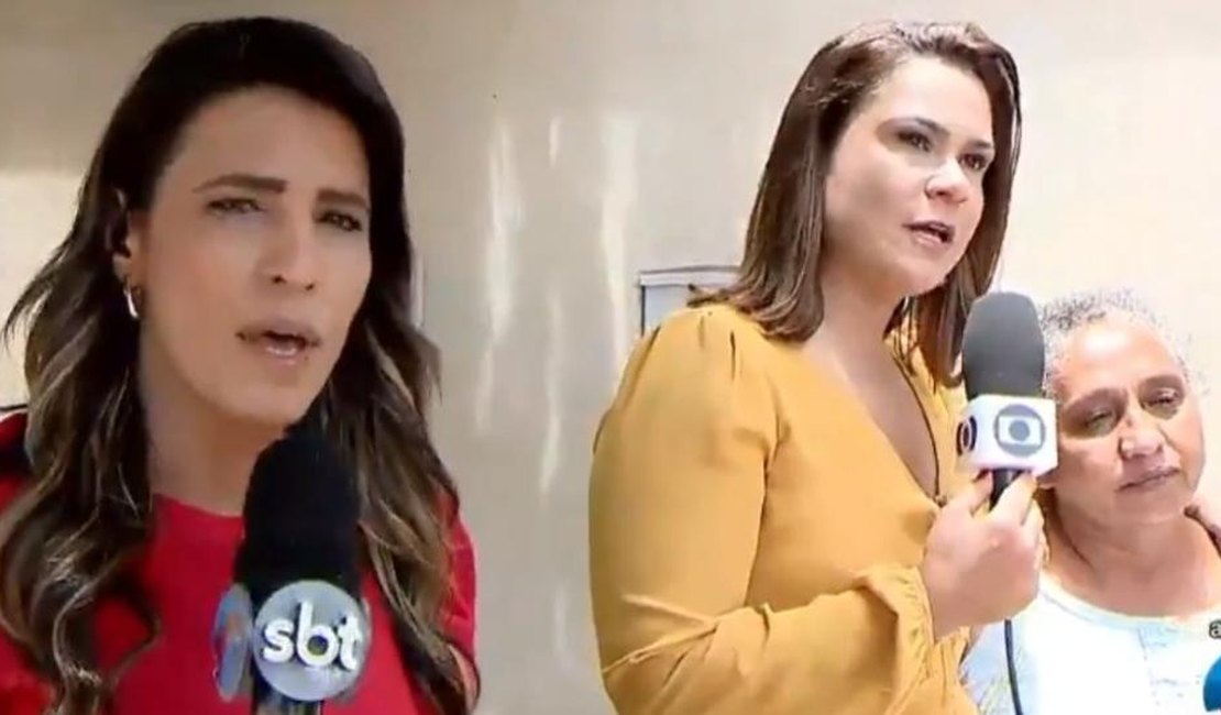Repórteres de Globo e SBT se estranham durante entrevista ao vivo