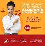 Prefeitura de Penedo e Senac lançam curso gratuito de Assistente Administrativo