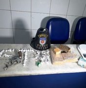 Polícia prende jovens com 1,6 kg de crack e arma de fogo no Tabuleiro do Martins