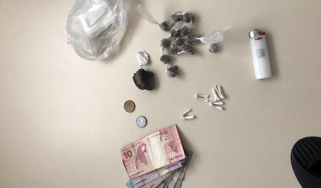 Após denúncias, polícia prende jovem traficando drogas em Boca da Mata