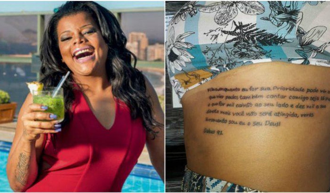 Tati Quebra Barraco faz tatuagem com erro de português