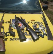 Homem é preso por posse de armas de fogo em Novo Lino