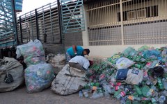 Estudantes retiram quase 01 tonelada de garrafas PET da natureza no interior de Alagoas.