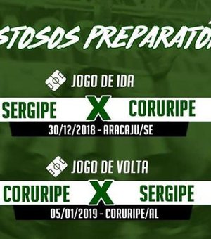 Na preparação para o estadual, Coruripe marca dois amistosos contra o Sergipe