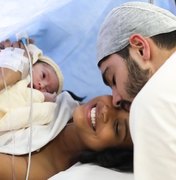 Aline Dias dá à luz seu 1º filho, Bernardo: 'Ele chegou'