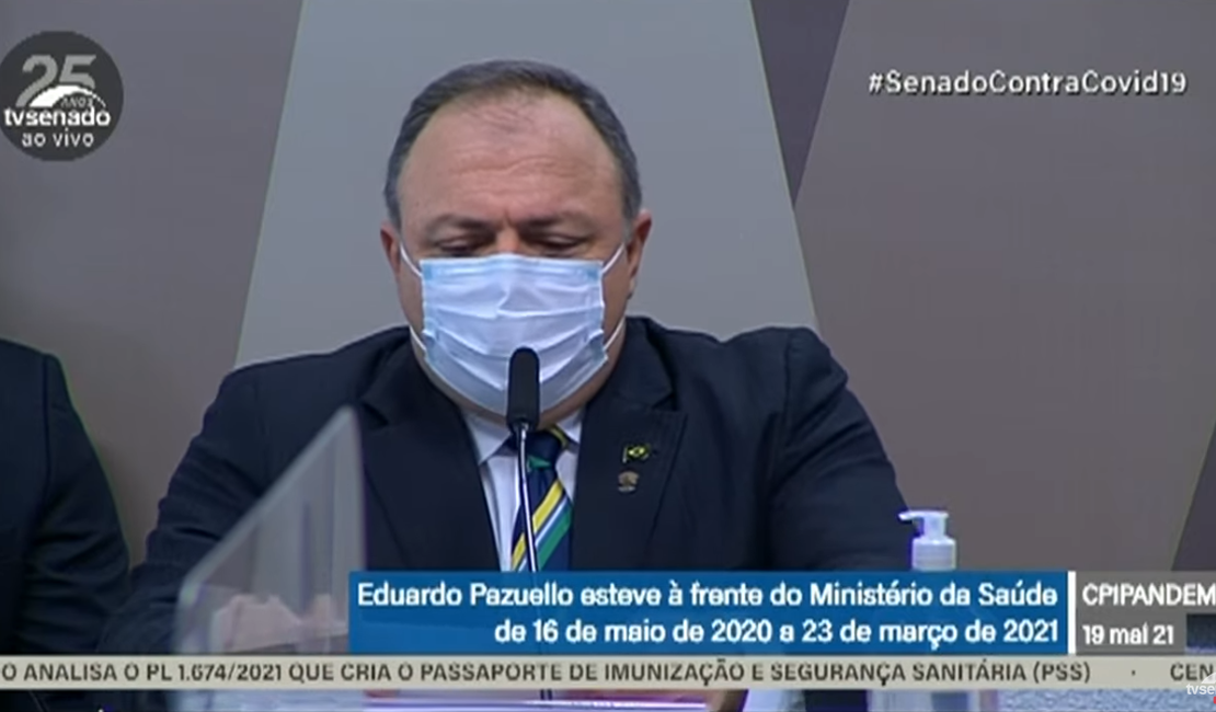 Na CPI da Pandemia, Pazuello relembra passagem pelo Ministério da Saúde