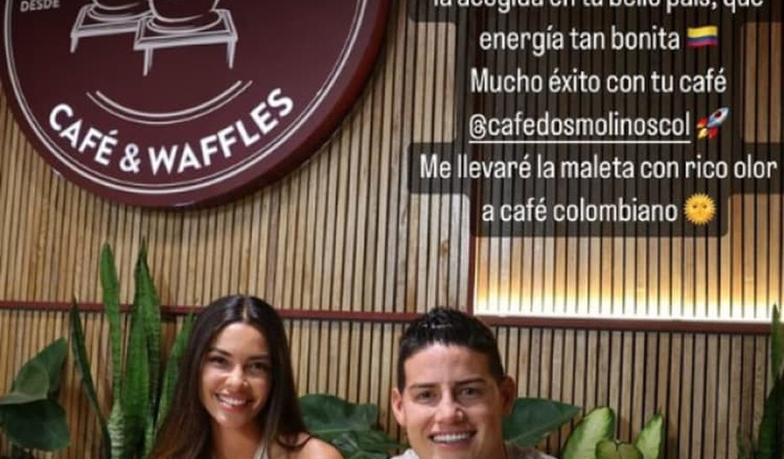 Ex-esposa de Daniel Alves se encontra com James Rodríguez na Colômbia