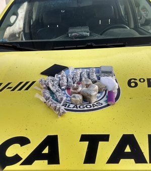 Jovem é preso acusado de tráfico de drogas em São Luís do Quitunde