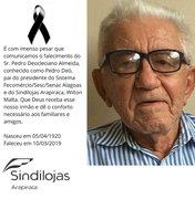 Aos 99 anos morre em Arapiraca Pedro Deocleciano
