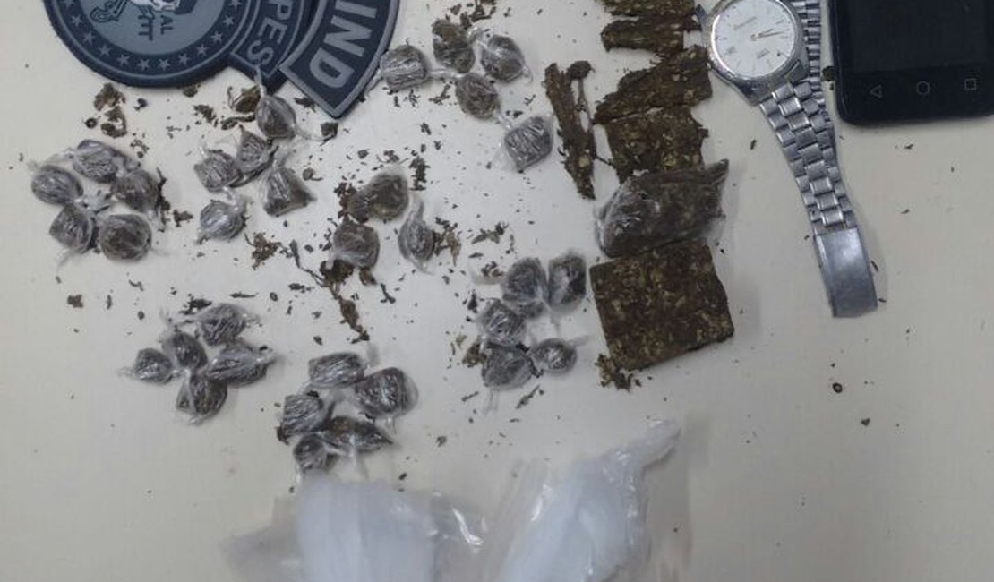 Suspeitos de tráfico de drogas são detidos após saírem de matagal na AL-210