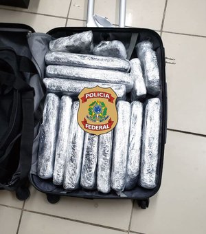 Polícia Federal apreende 47kg de maconha em malas no aeroporto de Natal