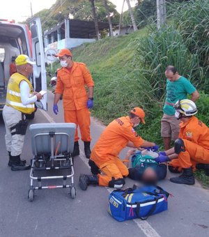 Ronda no Bairro presta assistência à vítima de acidente na AL-101 Norte