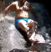 Vídeo de cobra em cachoeira viraliza na internet; veja imagens