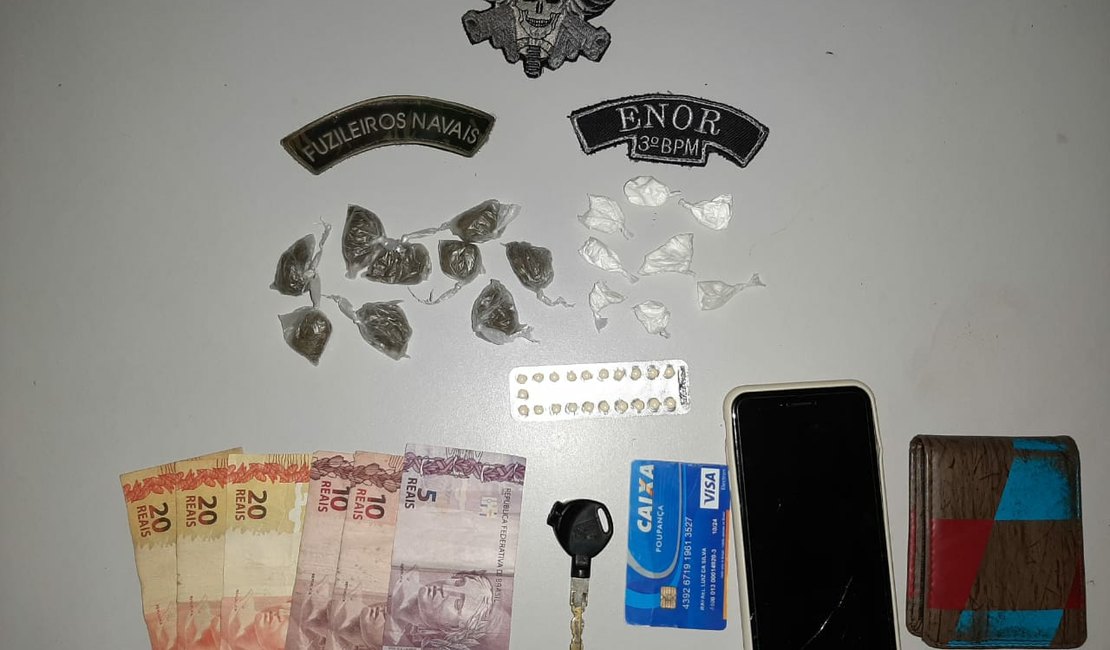 Polícia apreende cocaína e maconha em Arapiraca