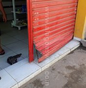 Criminosos arrombam e furtam supermercado em São Miguel dos Campos