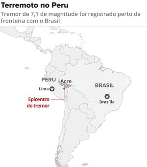 Terremoto atinge o Peru e é sentido no Brasil