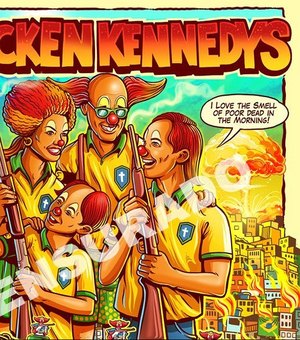 Após cancelamento de shows, produtora vende ilustração e camisetas ‘Chicken Kennedys’