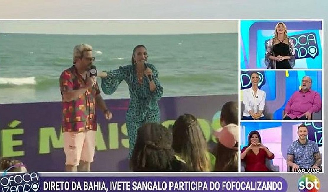 Ivete Sangalo comete gafe e pergunta por Leo Dias no ‘Fofocalizando’