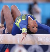Rebeca Andrade vibra mesmo sem medalha no solo nos Jogos Olímpicos de Tóquio: 'Amo me apresentar'