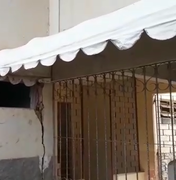 Vídeo mostra novas rachaduras em prédio no bairro do Pinheiro
