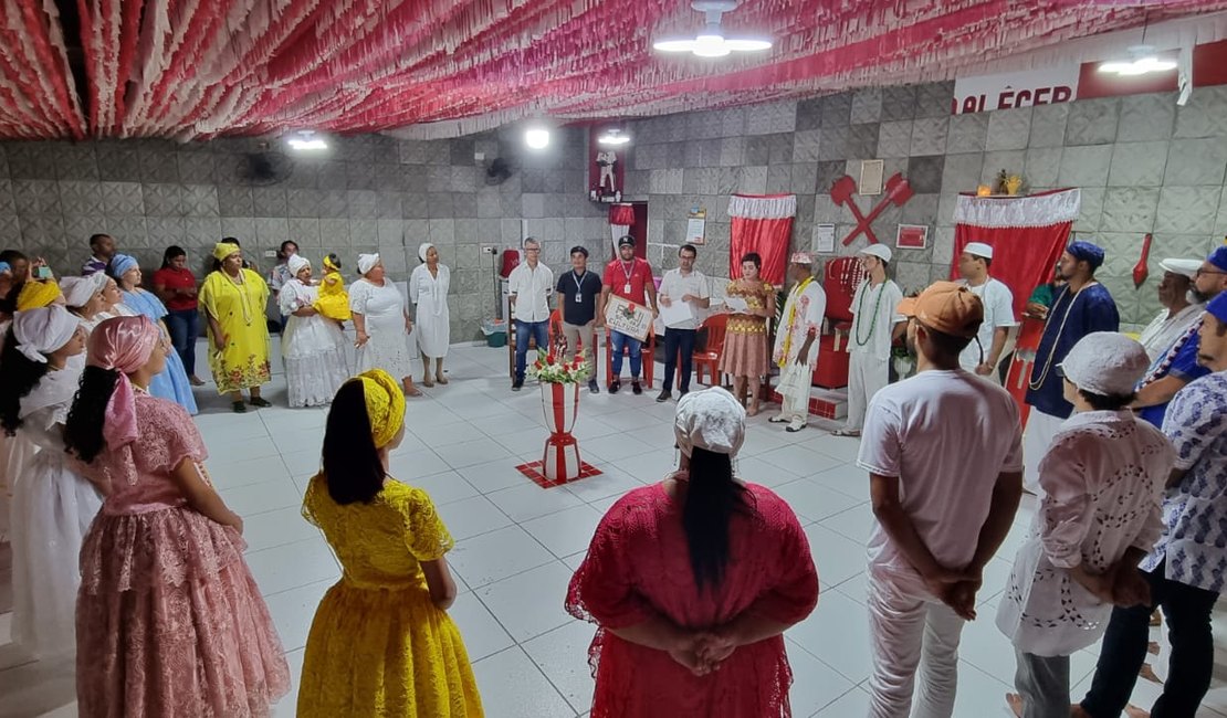 Tradicional terreiro de candomblé de Arapiraca recebe homenagem da Prefeitura
