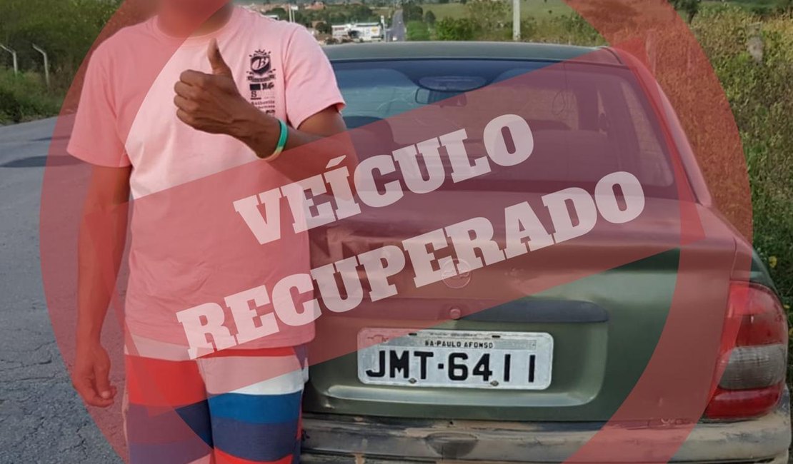 Veículo com registro de furto é recuperado no Sertão