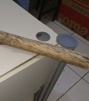 Homem usa pedaço de madeira para agredir companheira em Arapiraca