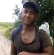 [Vídeo] Homem peregrina pelas rodovias do Brasil e diz que vai voltar para Penedo para ver os filhos 