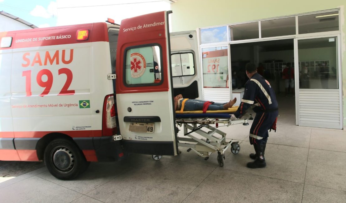 Colisão frontal deixa motociclista ferido na AL 115, em Arapiraca