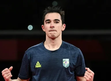 Tênis de mesa: Hugo Calderano faz história e está nas quartas de final