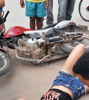Colisão entre motocicletas deixa um ferido em São Miguel dos Campos