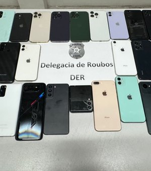 Polícia recupera 45 celulares roubados entre os meses de março e abril