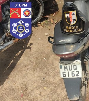 Populares denunciam veículo abandonado e militares recuperam moto roubada em Arapiraca