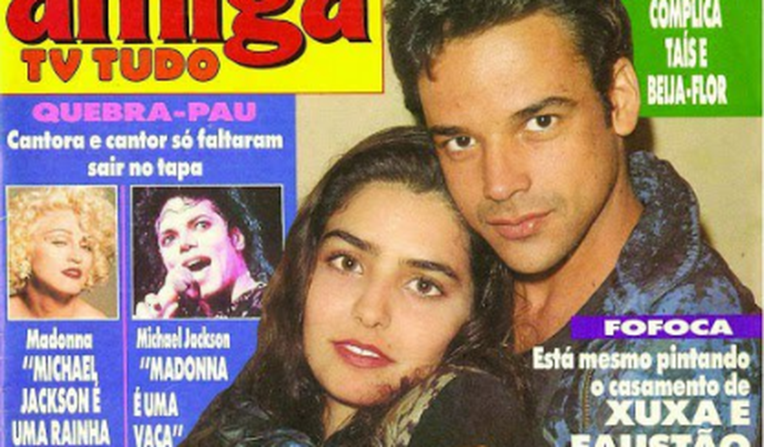 Perfil resgata capa de revista antiga, que insinua relação entre Faustão e Xuxa