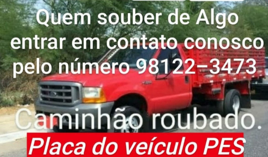 Caminhão de feirante é roubado em Marechal Deodoro