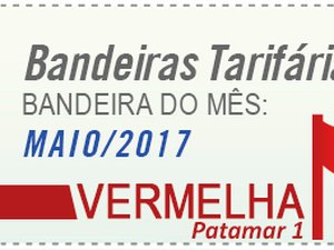 Bandeira tarifária para maio é vermelha patamar 1