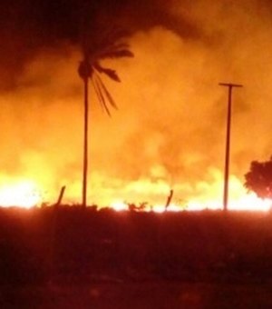 Incêndio atinge vegetação em União dos Palmares e moradores deixam residência