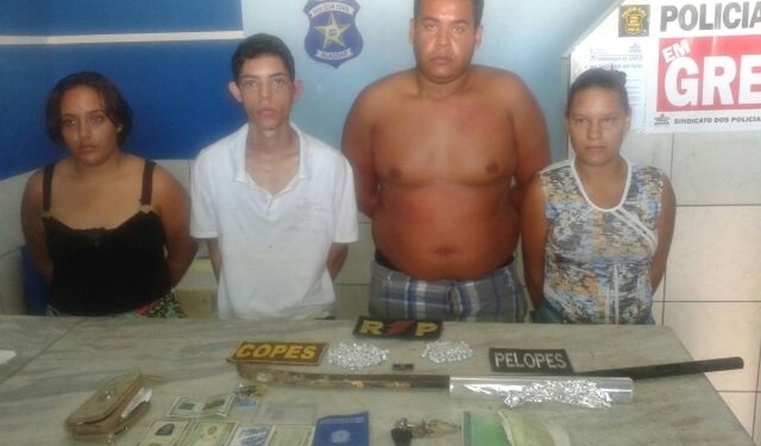Polícia prende quadrilha especializada em tráfico de drogas e furtos a residências
