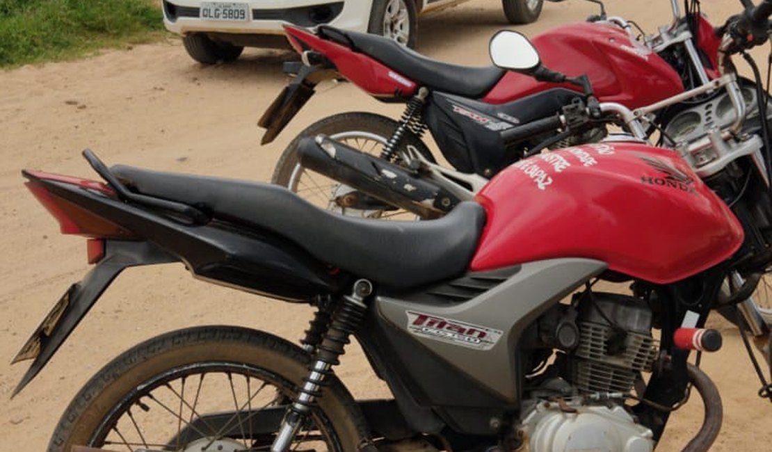 Polícia Militar recupera motos escondidas em matagal na zona rural de Girau do Ponciano