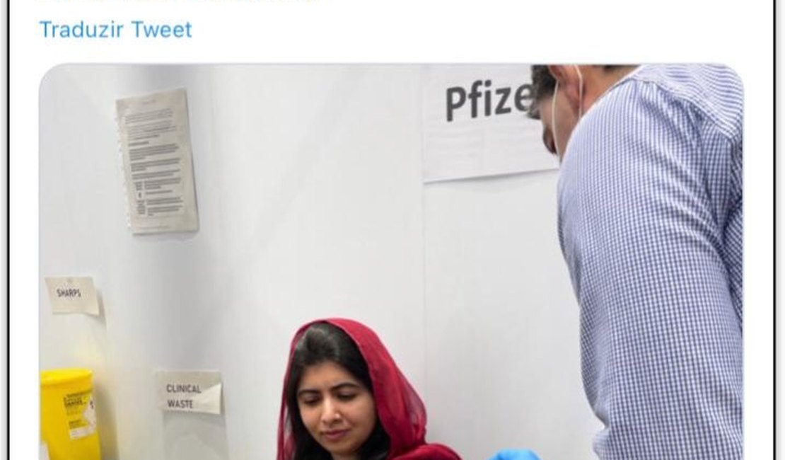 Malala Yousafzai é vacinada contra covid-19 no Reino Unido