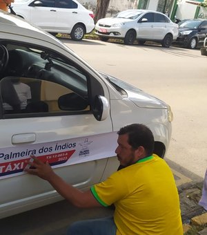 SMTT de Palmeira realiza adesivação de Táxis nesta segunda (6)