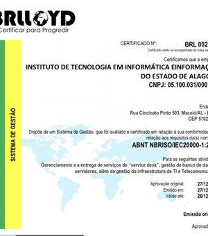 ITEC é o primeiro órgão público das américas a conquistar certificação ISO 20000-1